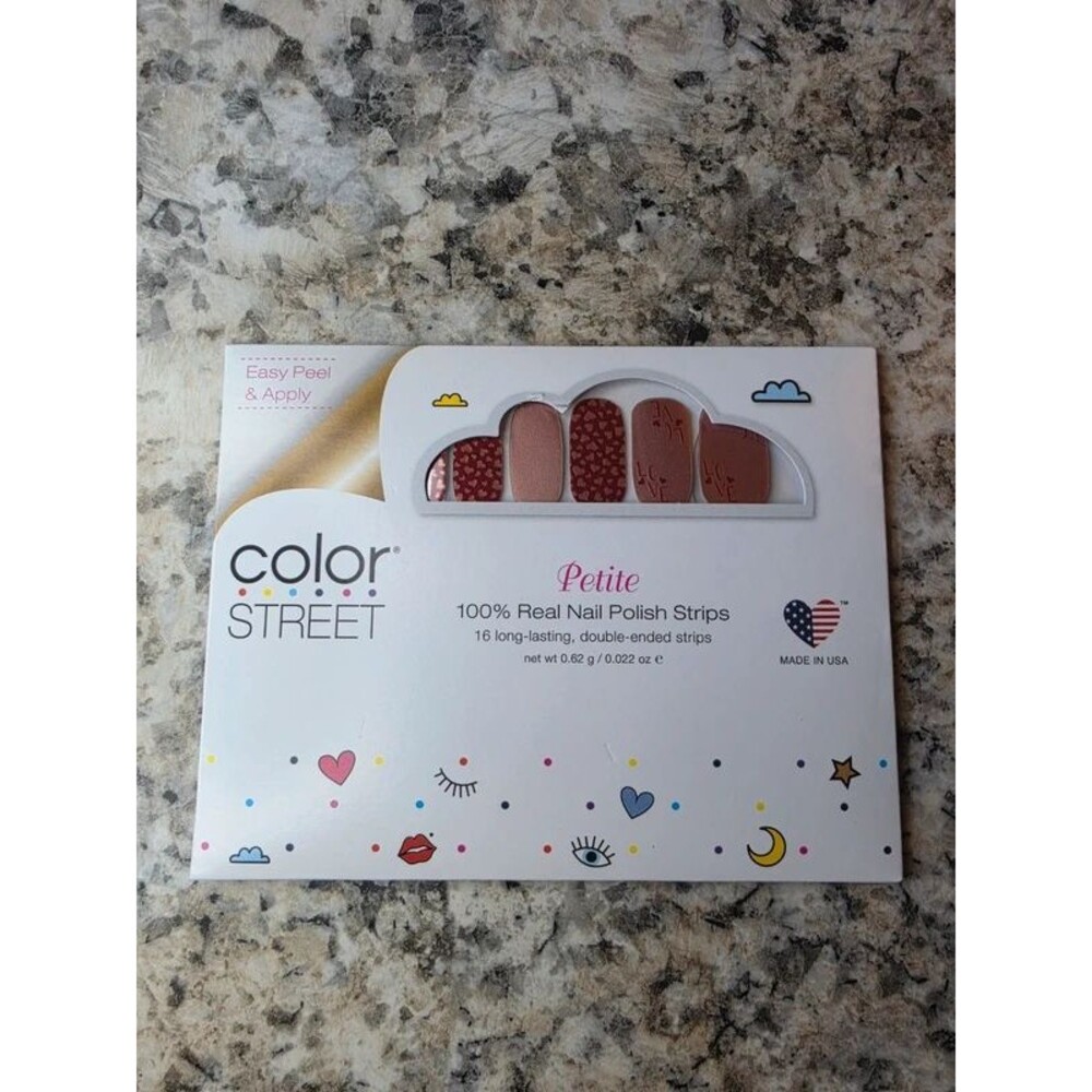 Color Street Petite Nail Polish Strips - Valen-Tiny Heart Love Design